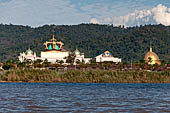 The Laotian shore of the Mekong river in the Golde Triangle area. Northern Thailand.